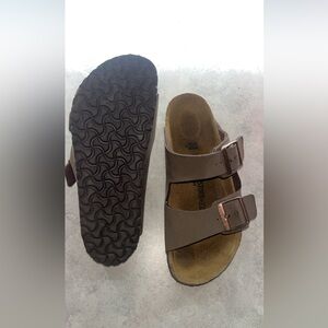 Birkenstock Brown Two-Strap Kids Sandals